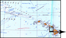 Map of Hawiian Islands
